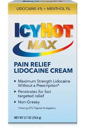 Picture of Icy Hot Max Lidocaine & Menthol Cream 2.7 Oz