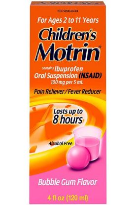 Picture of Motrin Children/'s Suspension Liquid Bubblegum 4 Oz