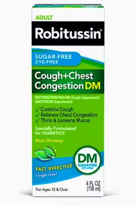 Picture of Robitussin Sugar Free Cough & Chest Congestion Dm Liquid 4 Oz