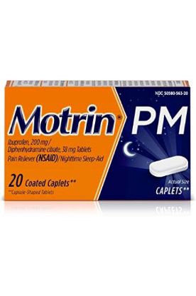 Picture of Motrin Ibuprofen Pain Relief Plus Pm Caplets 20 Ct