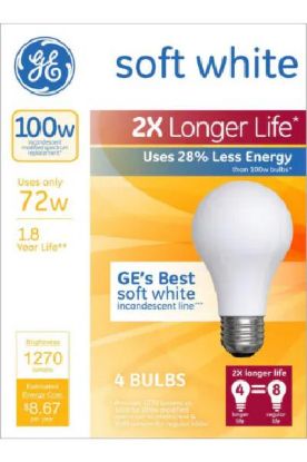 Picture of Ge Energy Efficient Hallogen Bulb 72/100w 4 Ct