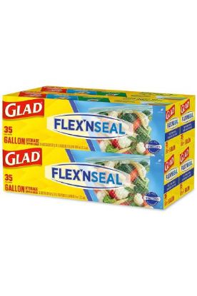 Picture of Glad Flex N Seal Medium Freezer Zipper Bags 35 Ct