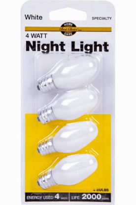 Picture of Best Choice White 4 Watt Night Light Bulbs 4 Ct