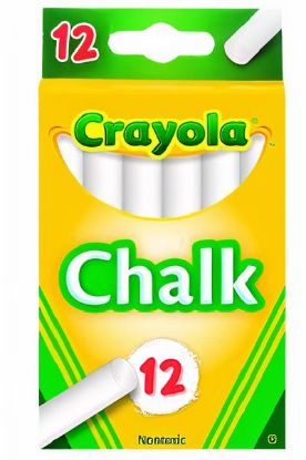 Picture of Crayola White Chalk 12 Ct