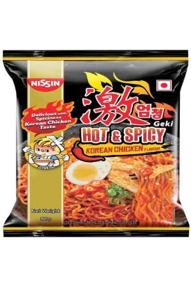 Picture of Nissin Hot & Spicy Chicken Flavour Bowl Noodles 94 Grams