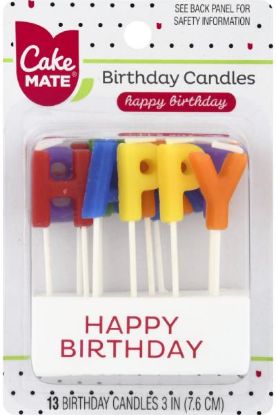 Picture of Cake Mate Happy Birthday Candles 13 Ct