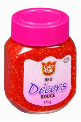 Picture of Cake Mate Red Crystal Decors 113 Grams