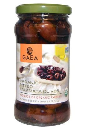 Picture of Gaea Organic Pitted Kalamata Olives In Glass Jar 10.2 Oz