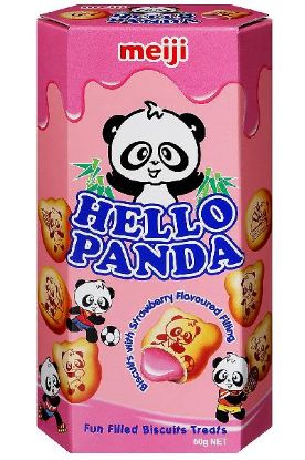 Picture of Meiji Hello Panda Strawberry 9.1 Oz