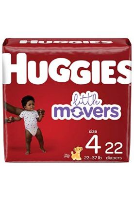 Picture of Huggies Little Movers Diapers Size 4 (22-37lb) 22 Ct