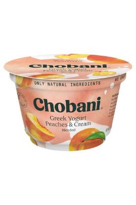 Picture of Chobani Yogurt Greek Peach /'N Cream 5.3 Oz