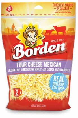 Picture of Borden Four Cheese Mexican Shredded 8 Oz