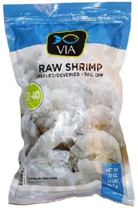 Picture of 26-30 Raw Shrimps Peeled & Deveined Tail Off 32 Oz