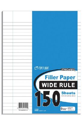 Picture of Top Flight Standard Wide Rule File Paper 150 Ct
