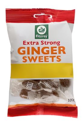 Picture of Fitzroy Extra Strong Ginger Sweets 100 Gm