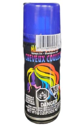 Picture of Fluorescent Blue Hair Color Spray 2 Oz