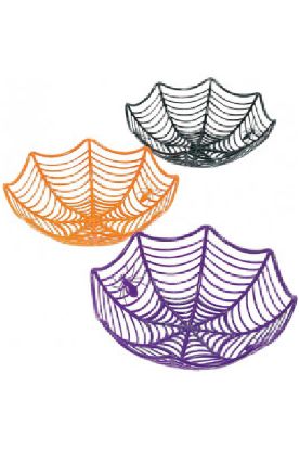 Picture of Halloween Plastic Web Bowl 1 Ct