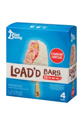 Picture of Blue Bunny Load Bars Strawberry Shortcake 4pk 3.35 Oz