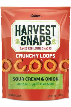 Picture of Harvest Snaps Calbee Crunchy Loops Sour Cream & Onion 71 Gm