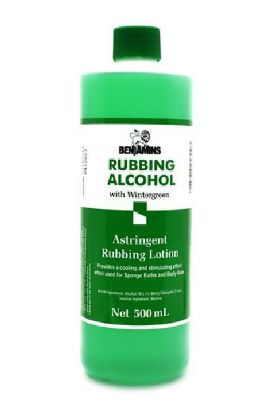 Picture of Benjamins Rubbing Alcohol With Wintergreen 500 Ml
