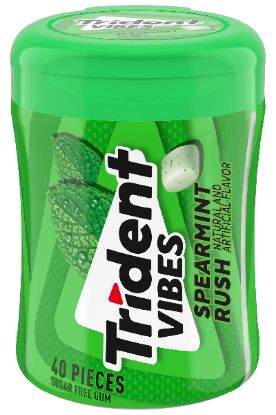 Picture of Trident Vibes Spearmint Rush Sugar Free - Bottle 40 Pc