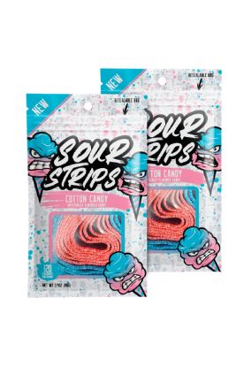 Picture of Sour Strip Cotton Candy Flavor 3.4 Oz