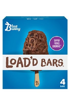 Picture of Blue Bunny Load/'D Bars Super Fudge Brownie 4 Pk