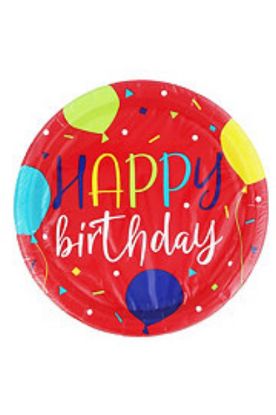 Picture of Unique Happy Birthday 9" Plate 8 Ct