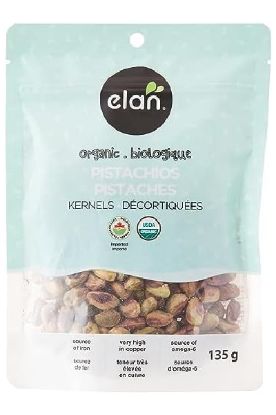 Picture of Elan Organic Raw Pistachios 4.8 Oz