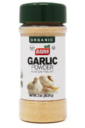 Picture of Badia Badia Organic Standard Garlic Powder 3 Oz