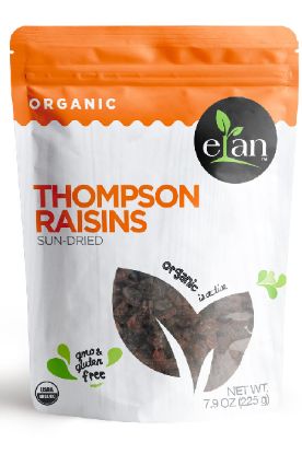 Picture of Elan Organic Sun Dried Thompson Raisins 7.9 Oz