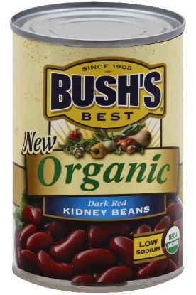 Picture of Bushs Best Organic Dark Red Kidney Bean Low Sodium 15 Oz