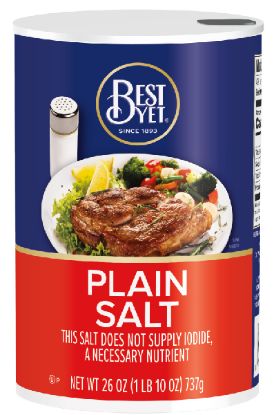 Picture of Best Yet Plain Salt 26 Oz