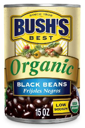 Picture of Bushs Best Organic Black Beans Low Sodium 15 Oz