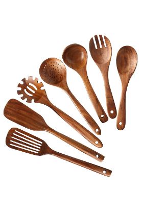 Picture of Cooks Kitchen Wood Spoon 2 Pc