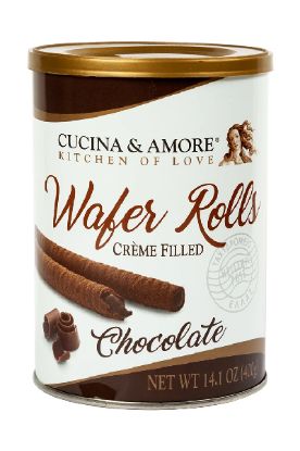 Picture of Cucina And Amore Chocolate Rolled Wafers 14.1 Oz 14.1 Oz