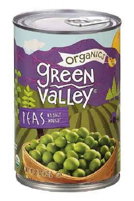Picture of Green Valley Organic Sweet Peas Green Valley 15 Oz