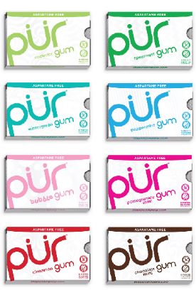 Picture of The Pur Company Aspartame Free Bubblegum Gum Blister Pack 9 Pack