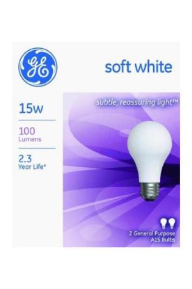 Picture of Ge Lighting 15 Watt Soft White 2 Ct