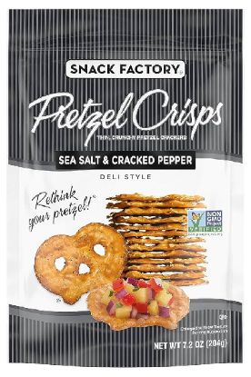 Picture of Snack Factory Snack Factory Pretzel Crisps Sea Salt & Cracked Pepper 7.02 Oz