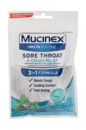 Picture of Mucinex Insta Soothe Sore Throat Fresh Mint 20 Ct