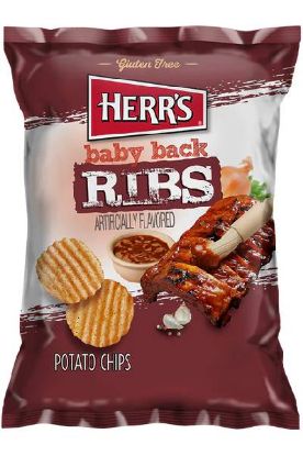 Picture of Herr/'s Baby Back Rib Chips 170 Grams