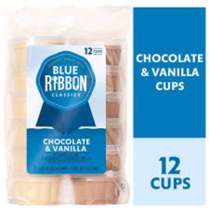 Picture of Blue Ribbon Cups Vanilla & Chocolate 12 Pk